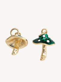 Paddestoel Bedel Groen Gold Plated