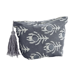 Printed Washbag With Tassel Blue / Madam Stoltz