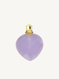 Rozenkwarts Hart Bedel - Gold Plated