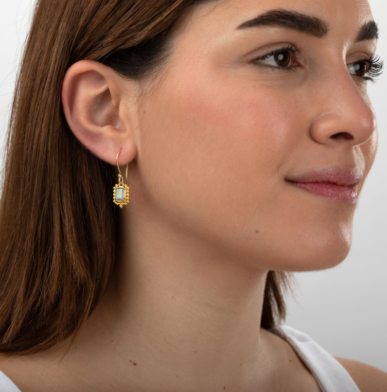 Moonstone Boho Earrings Gold Plated