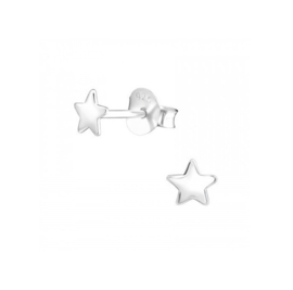 Shiny Star Studs Sterling Silver / Oorstekers