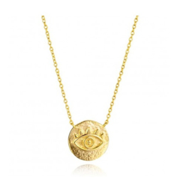 EYE NECKLACE GOLD VERMEIL