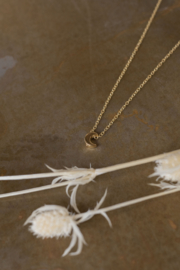 Tiny Moon Necklace Gold Vermeil