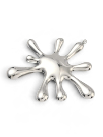 Splash Charm/ Pendant – Silver Stainless Steel