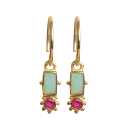 Guarani Amazonite Gold Vermeil Earrings / Muja Juma