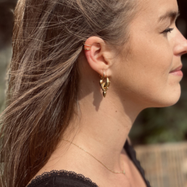 Spike 5 Gold Vermeil Tribal Hoops / Oorbellen