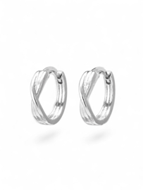 Elara Hoop Earrings – Silver Plated