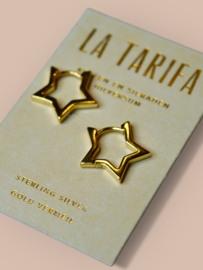 Ster Oorbellen - Gold Vermeil