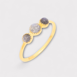Jiya Labradorite Ring Gold Vermeil