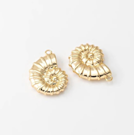 Ammoniet Schelp Bedel Gold Plated