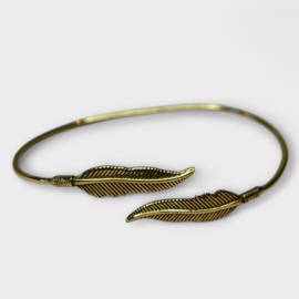 Feather Bangle Brass