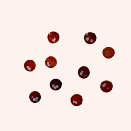 Carneool Facet Coin Kralen (10 pcs)