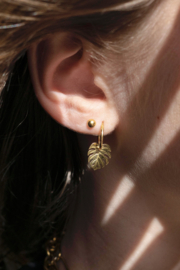 Monstera Hoops Gold Vermeil