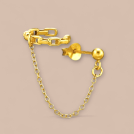 Horseshoe Ear Stud/ Cuff Gold Vermeil