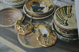 African Tribe Hoops Brass