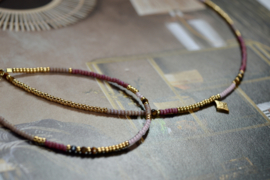 La Tarifa Natural Beaded  Set / Purple Gold