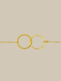 Circles Link Bracelet Gold Vermeil