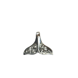 Whale Tail Pendant Sterling Silver