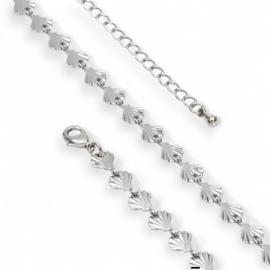 Shell Charm Bracelet Silver Plated