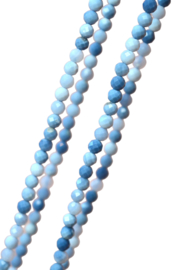 Blauw Opaal 3 mm Facet Kralen