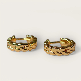 Woven Hoops Gold Plated