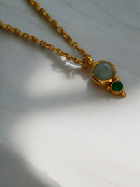 Llyr Collier Amazonite/ Agate  / Muja Juma