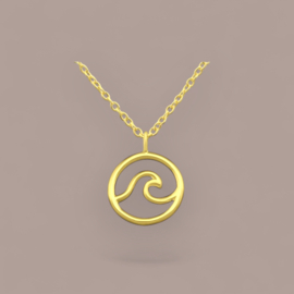 Wave Necklace Gold Vermeil
