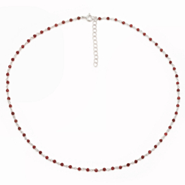 Garnet Harmonic Necklace Sterling Silver