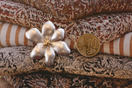 Witte Bloesem Bedel -  RVS Gold Plated