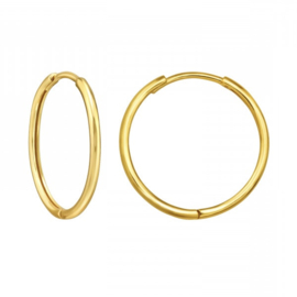 Plain 20mm Hoops Gold Vermeil