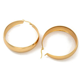 Chunky Hoops Oorbellen - Stainless Steel Goud