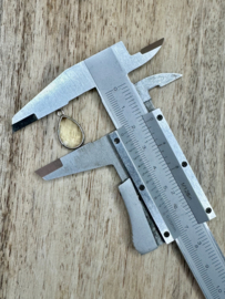 Glazen Druppel Bedel Silver Plated