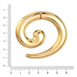 Swirl Charm/ Pendant – Gold Stainless Steel