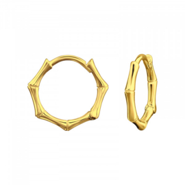Bamboo Hoops Gold Vermeil