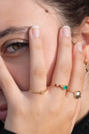 Tiny Flower Ring Gold Vermeil