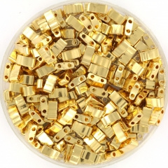 Miyuki Tila's Half 5 x 2.3 mm 24KT Plated Gold 191