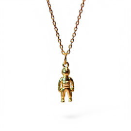 Man On The Moon Necklace Gold Plated