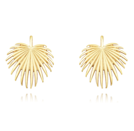 Leaf Studs Gold Stainless Steel Oorstekers