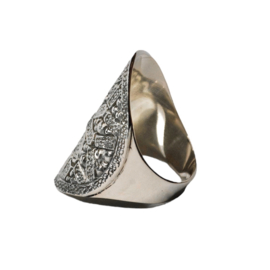 Mandala Bali Ring Sterling Silver