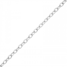 Plain Necklace Sterling Silver 41 cm