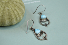 Larimar Bohemian Earrings Sterling Silver / Oorbellen