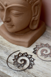 Samui Spiraal Oorbellen - Stainless Steel Zilver