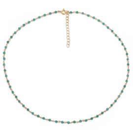 Green Onyx Harmonic Necklace Gold Vermeil