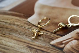 Elephant Single Earring Gold Plated