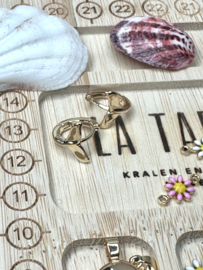 Whale Tail Huggies Gold Plated