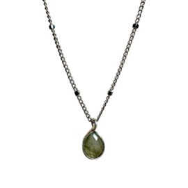 Labradorite Necklace Silver Plated / Ketting