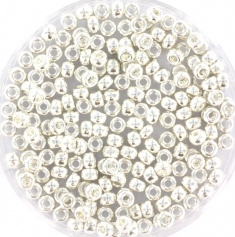Miyuki Rocailles 3 mm Bright Sterling Plated 08-961