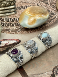 Larimar Boho Ring Sterling Silver