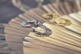 Sunshine Semi-Hoop Earstuds Sterling Silver