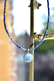 Lapis Lazuli en Blauw Opaal Ketting - Sterling Zilver